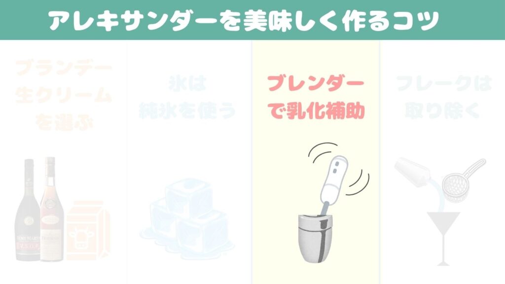 アレキサンダー　作り方　ポイント　ブレンダー　写真