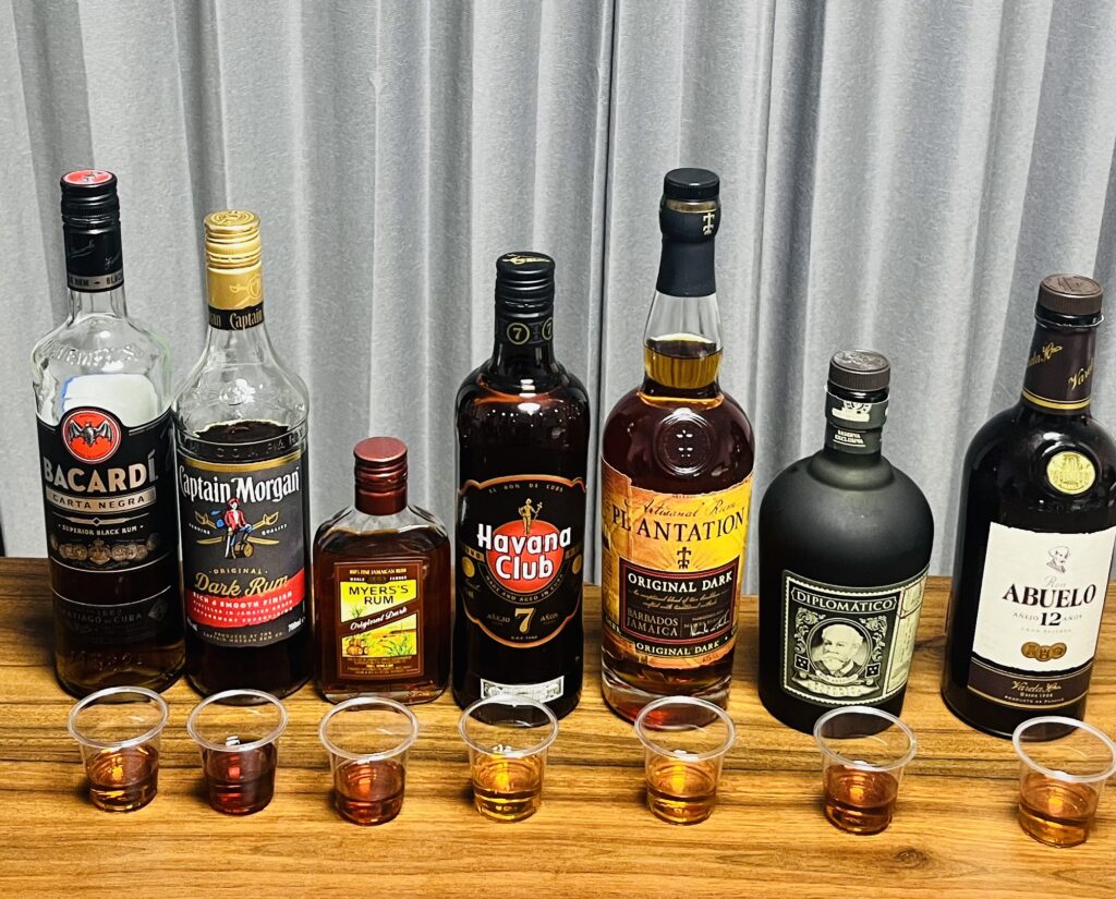 ダークラム 飲み比べ 写真
