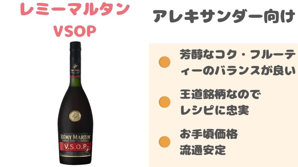 アレキサンダー　おすすめ　ブランデー　写真