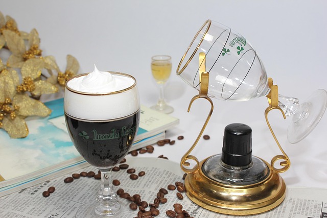 アイリッシュコーヒー　アルコールランプ　ヒーター　写真